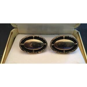 VTG Anson Cufflinks Gold Tone and Black